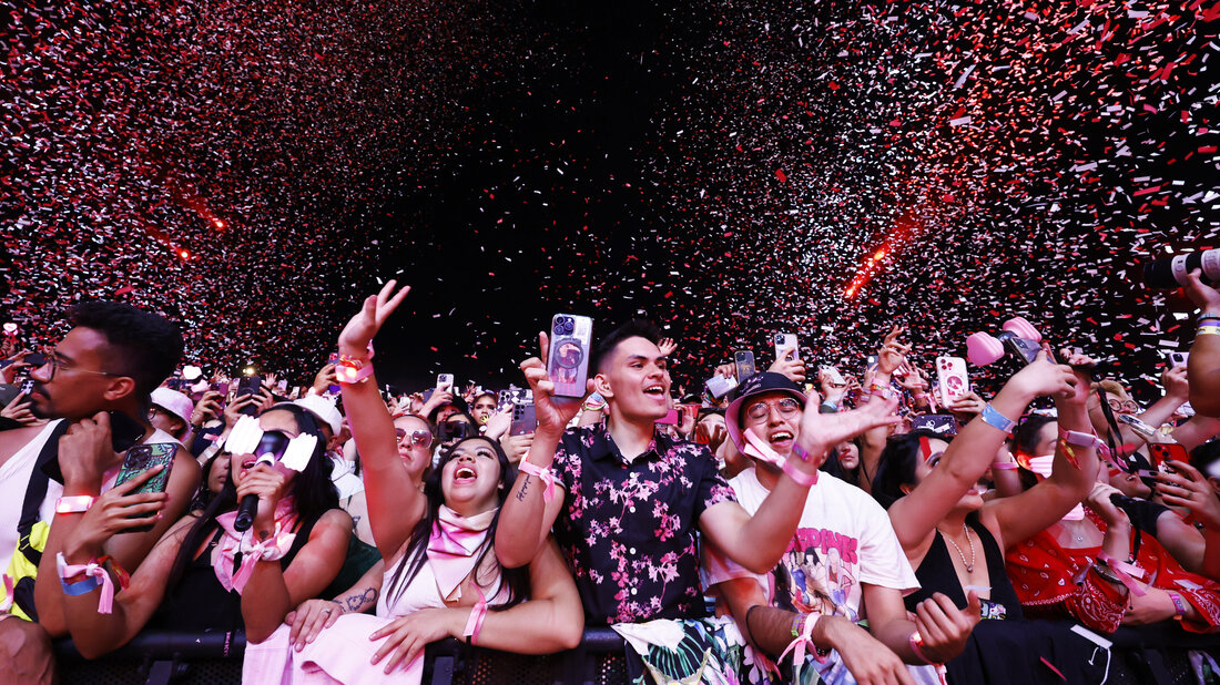 INDIO, CALIFORNIA - APRIL 15: Festivalgoers are seen during the 2023 Coachella Valley Music and Arts Festival on April 15, 2023 in Indio, California. (Photo by Frazer Harrison/Getty Images for Coachella)